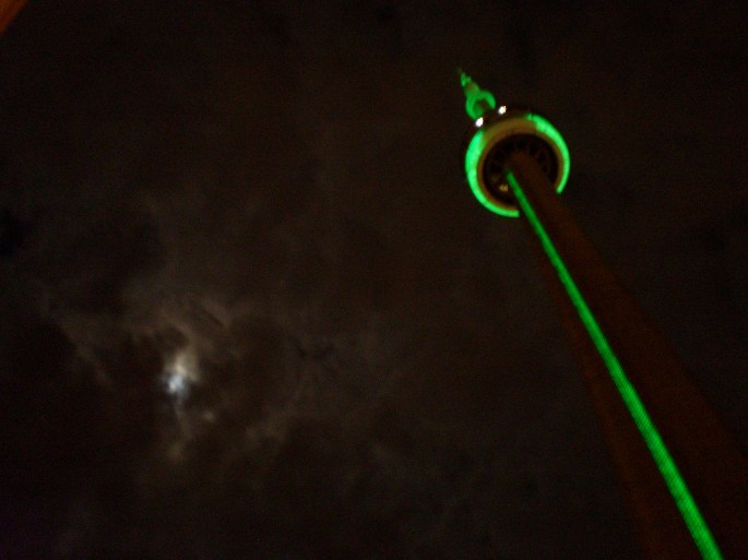 CN Tower pulsates to electronic music on Nuit Blanche, 2009 